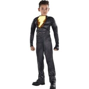NEW Black Adam Costume Child‎ Small 4-6 Lights Up DC Comics Halloween Cosplay